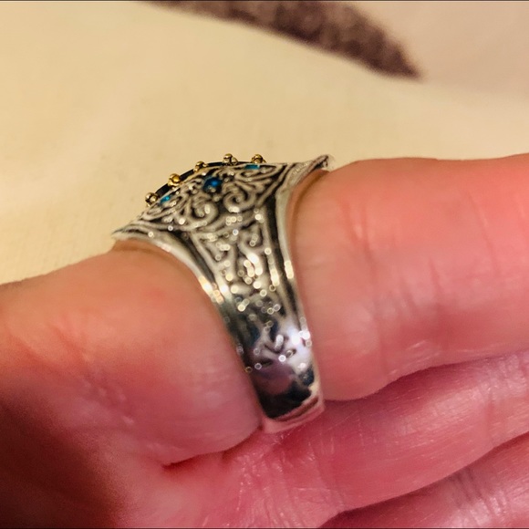 Absolutely stunning Mosaic ring 18k gold - Picture 6 of 8